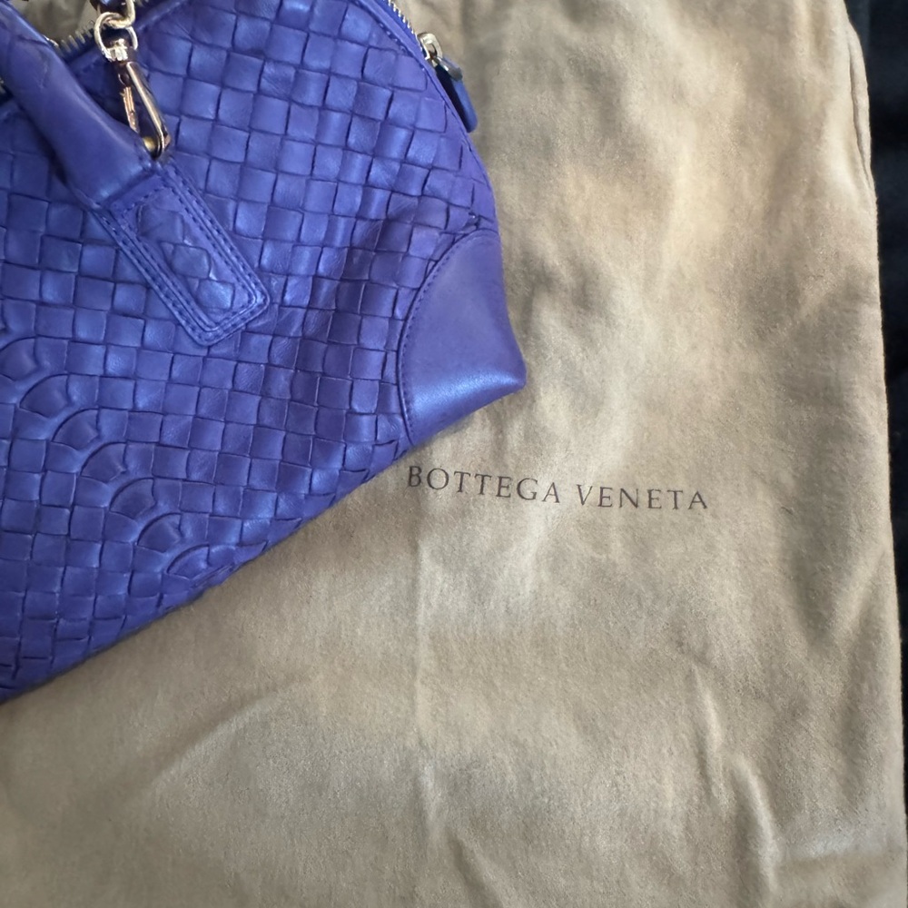 Bottega Veneta Purple Woven Leather Handbag